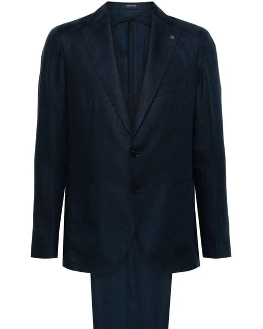 Tagliatore Einreihiger Anzug aus Leinen in Blue für Herren