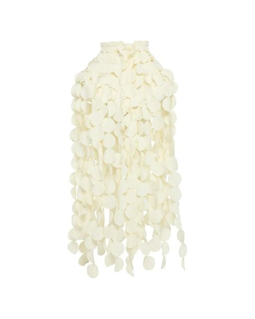 A.W.A.K.E. MODE White Basque Multicircle Long Skirt
