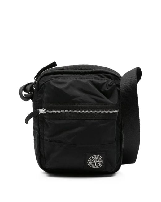 Stone Island Kuriertasche mit Kompass-Patch in Black für Herren