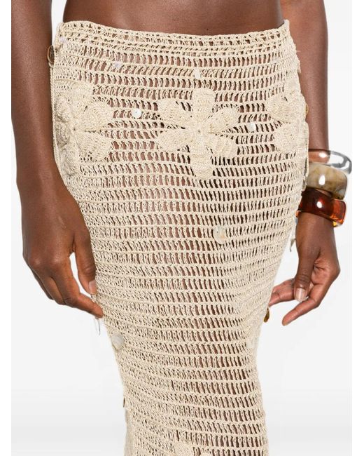 Asta Resort Natural Charlotte Crochet Maxi Skirt