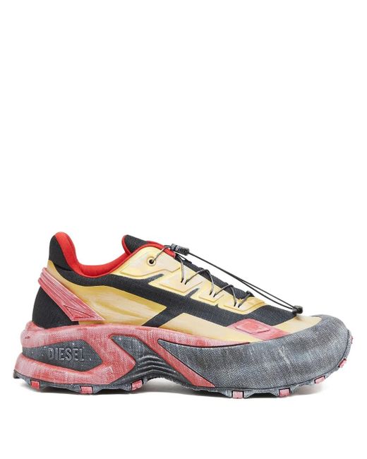 DIESEL Yellow D-Cage Runner Sneakers for men