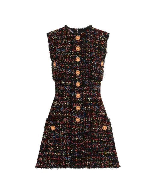 Dolce & Gabbana Black Tweed Dress