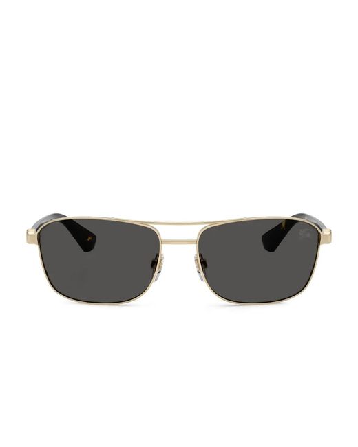 Burberry Gray Rectangle-Frame Sunglasses for men