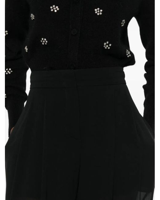 Alberta Ferretti Black Pleated Pants