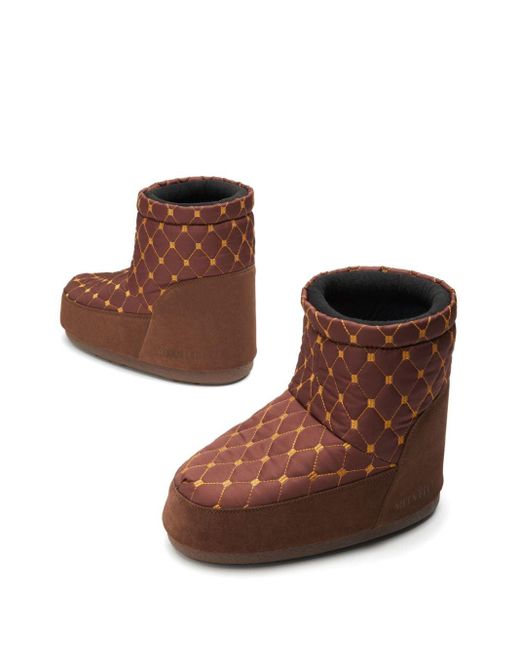 Moon Boot Brown Gesteppte Icon Low Stiefel