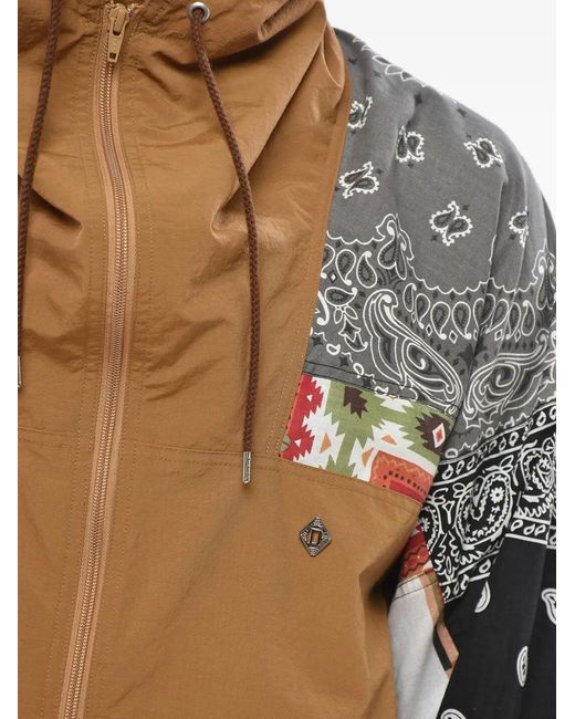 Children of the discordance Gray Bandana-Patchwork Jacket for men