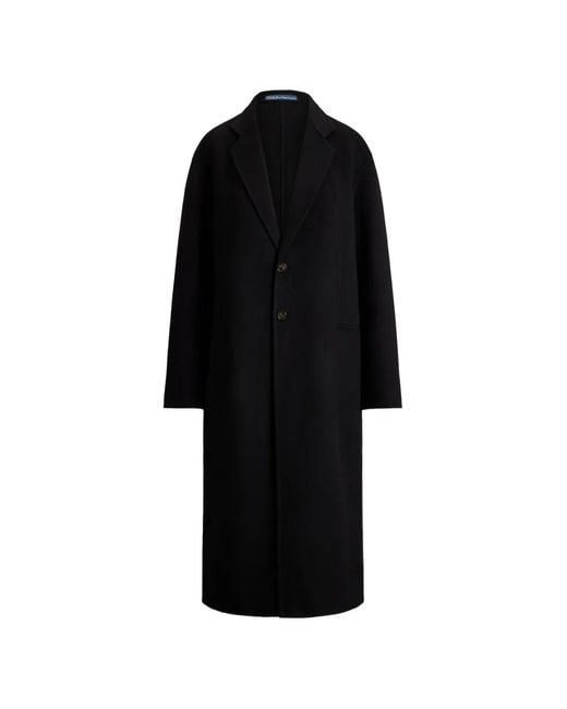 Polo Ralph Lauren Black Single-Breasted Wool Coat