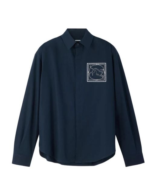 Camisa The Simon con manga larga Jacquemus de hombre de color Blue