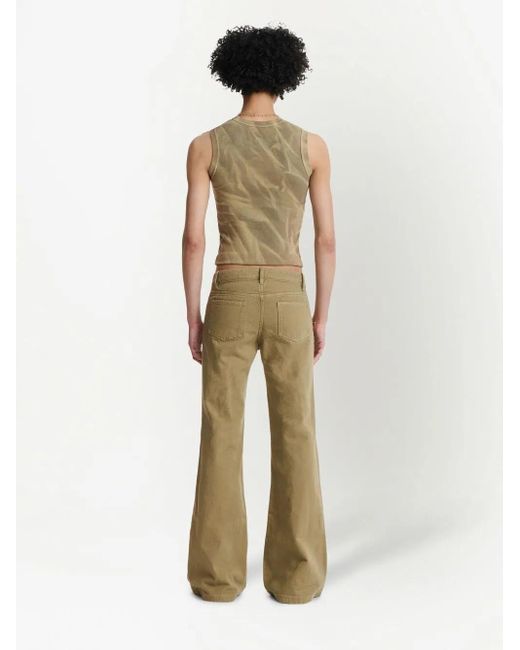 Top Sunfade Con Stampa di Dion Lee in Green