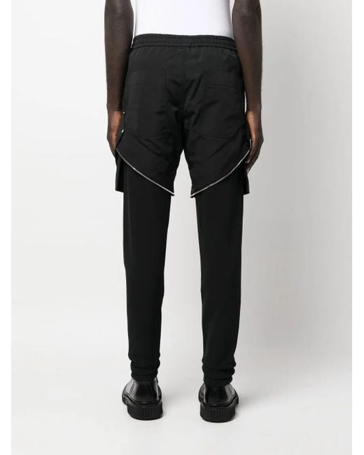 1017 ALYX 9SM Black Zip-Detail Layered Trousers for men