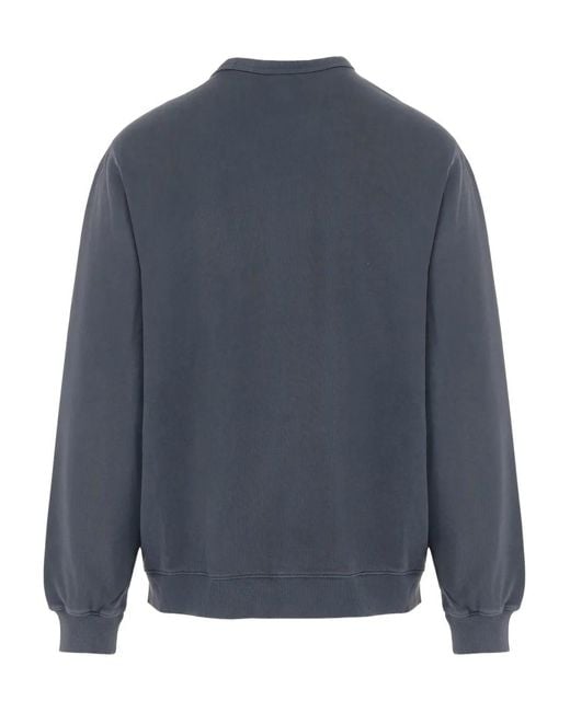 Carhartt Blue Logo-Print Crew-Neck Sweatshirt for men