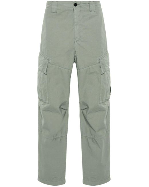 C P Company Green Lens-detail Cargo Pants for men