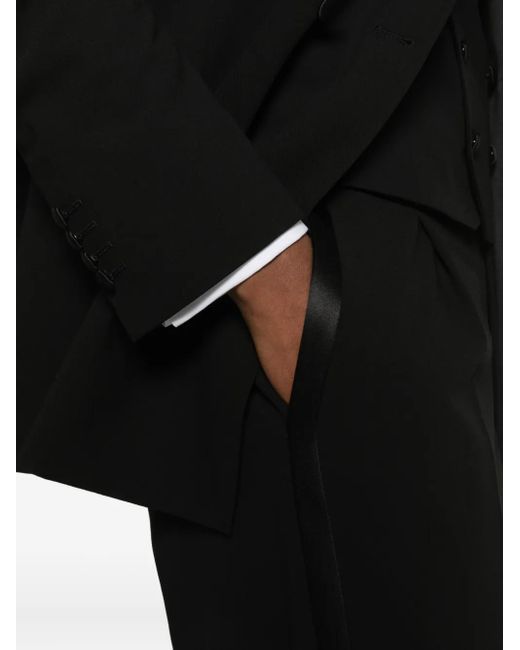 Emporio Armani Black Double-Breasted Suit (Set Of Three) for men