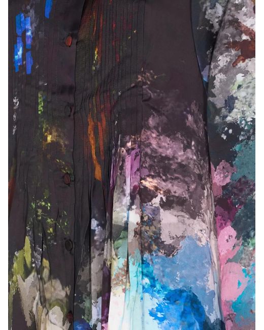 Yavi Blue Sanche Printed Dress