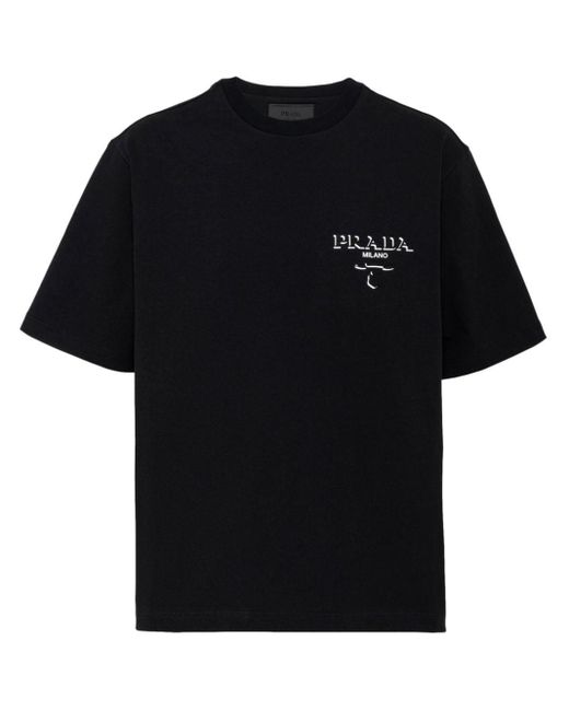 メンズ Prada ロゴ Tシャツ Black