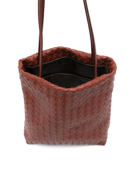 The Row Red Gewebter Tote Bag Aus Schafsleder