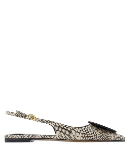 Jacquemus Metallic The Duel Slingbacks Flat Pumps