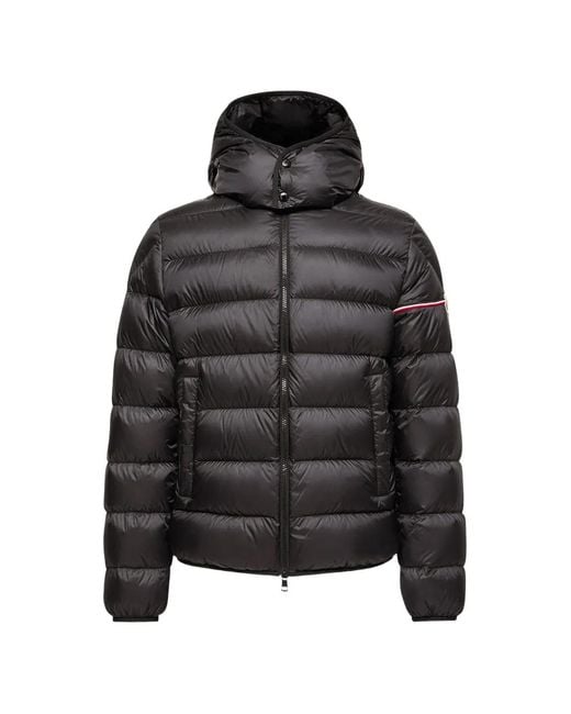 Moncler Black Quilted Hooded Jacket for men