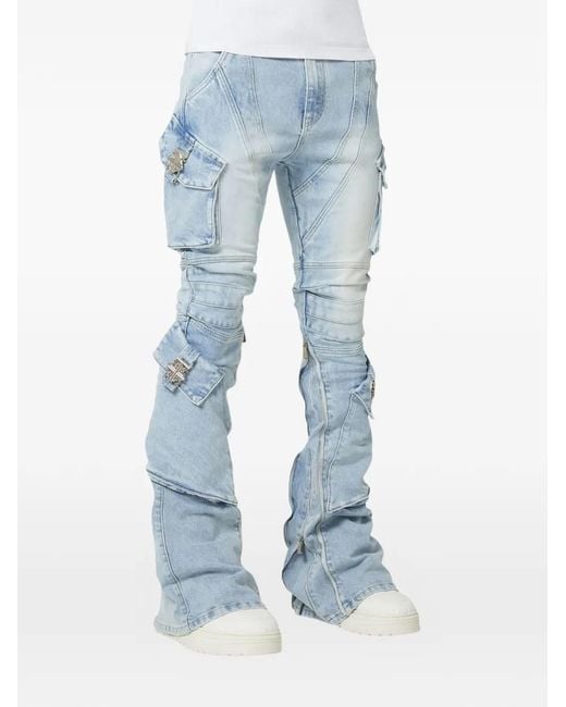 GUAPI Ops Cargo Jeans in het Blue voor heren