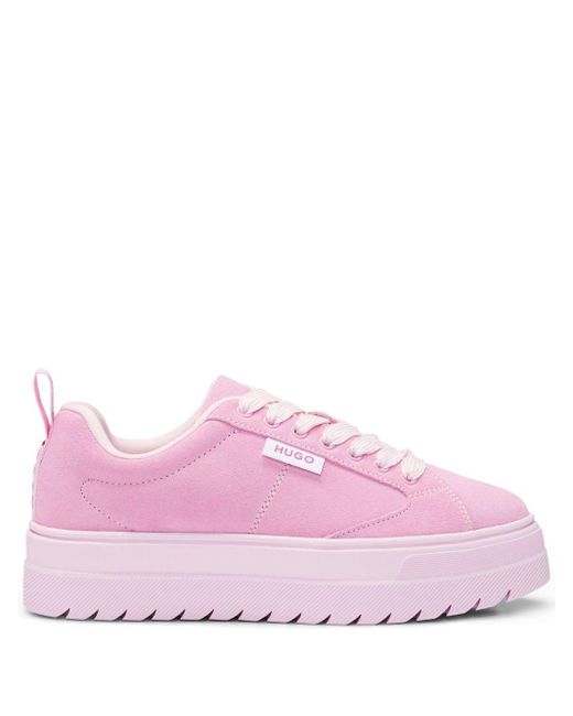 HUGO Sneakers Met Plateauzool in het Pink