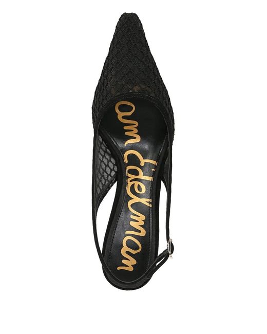 Sam Edelman Black 40Mm Hazel Mesh-Panelled Slingback Pumps