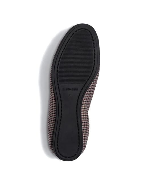 Bernardo Brown Billie Check-Pattern Lace-Up Shoes