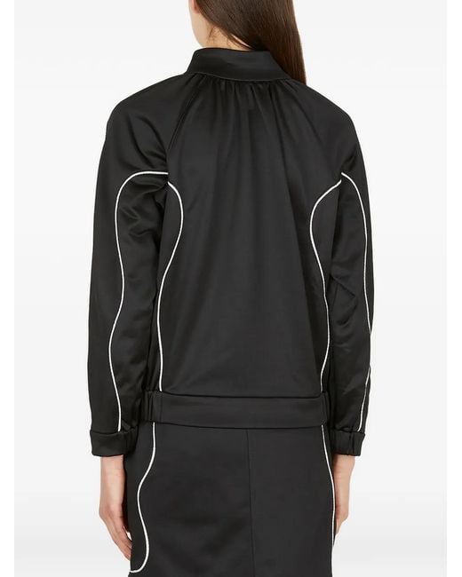 Perks And Mini Black Graphic Logo Embroidery Jacket