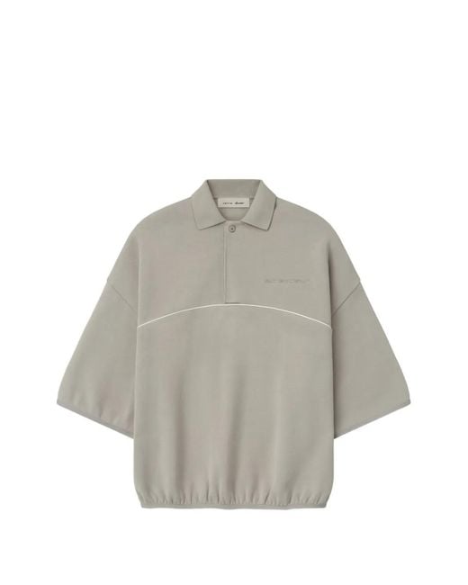 Fear Of God Gray Active Trace Logo-Print Piping-Detail Sweater for men