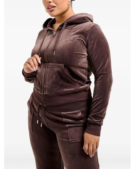 Juicy Couture Brown Robertson Zip-Up Hoodie
