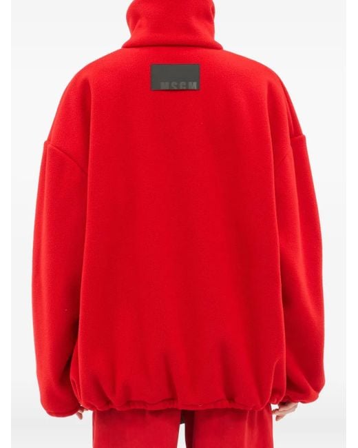 MSGM Sweater Met Ritssluiting in het Red