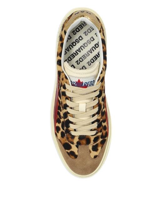 DSquared² Brown Lace-Up Low Top Sneakers
