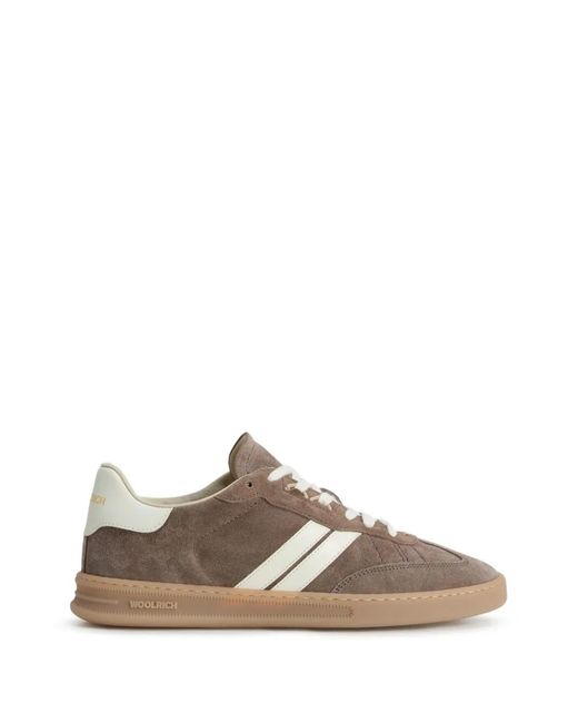 Woolrich Brown Doubleu Lace-Up Sneakers