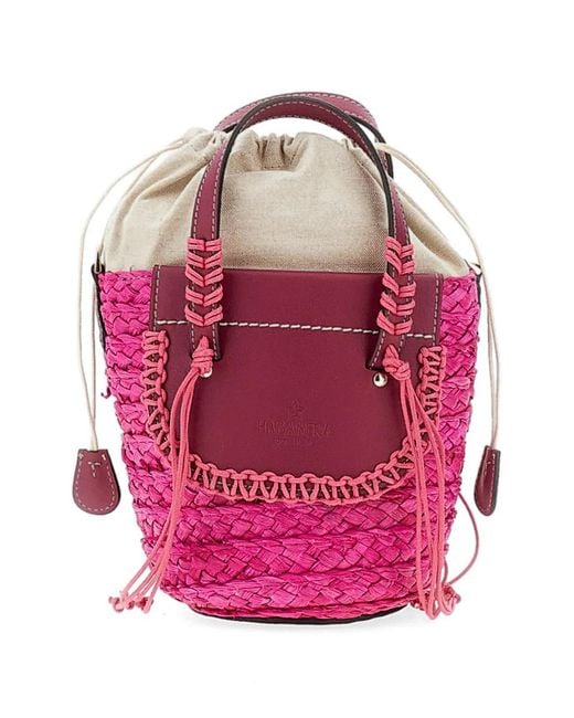 CUBA LAB Pink Braided Bucket Bag