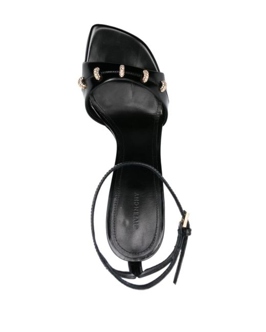 Givenchy Black Sandalen mit Kristallen 100mm
