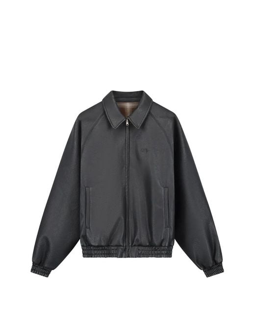 Arte' Gray Reversible Check-Pattern Jacket for men