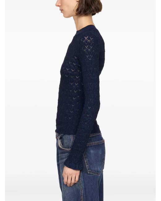 Sea Blue Ruby Long-Sleeve Sweater