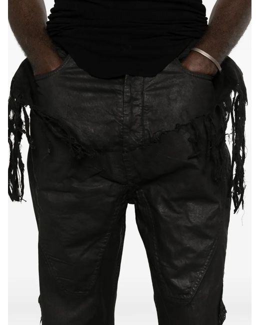 Rick Owens Black Jean À Bords Francs for men