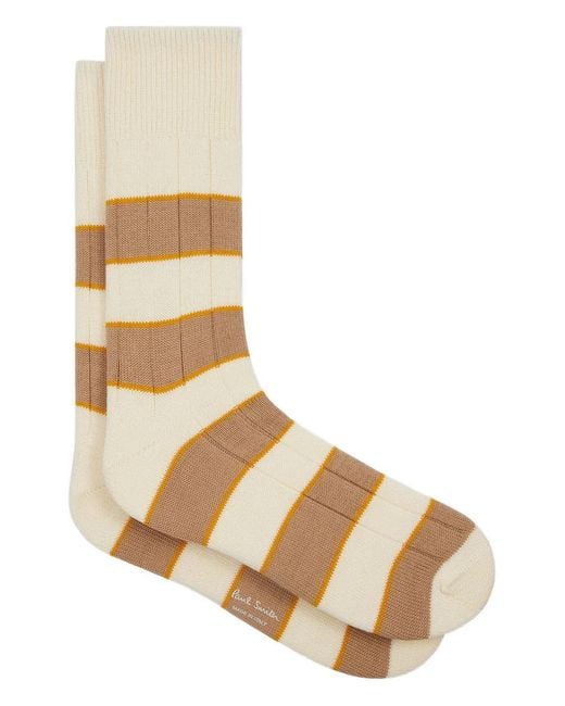 Calzini A Righe di Paul Smith in Natural da Uomo