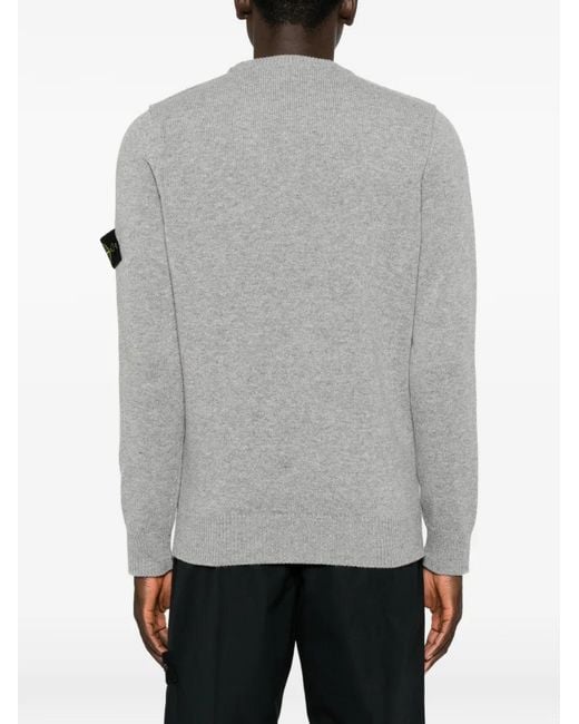 Stone Island Gray 5100072 Lambswool Sweater for men