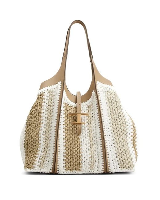 Tod's Natural T Timeless Tote Bag