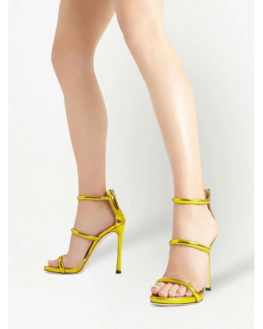 Giuseppe Zanotti Yellow South 115 Mm Sandals