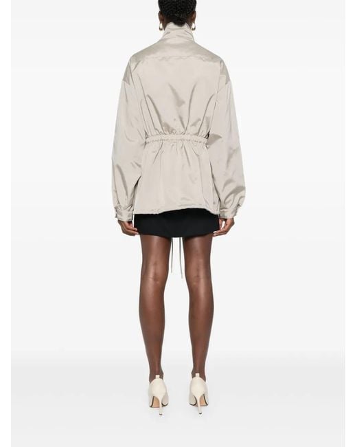 Wardrobe NYC White Drawstring Zip-Up Parka