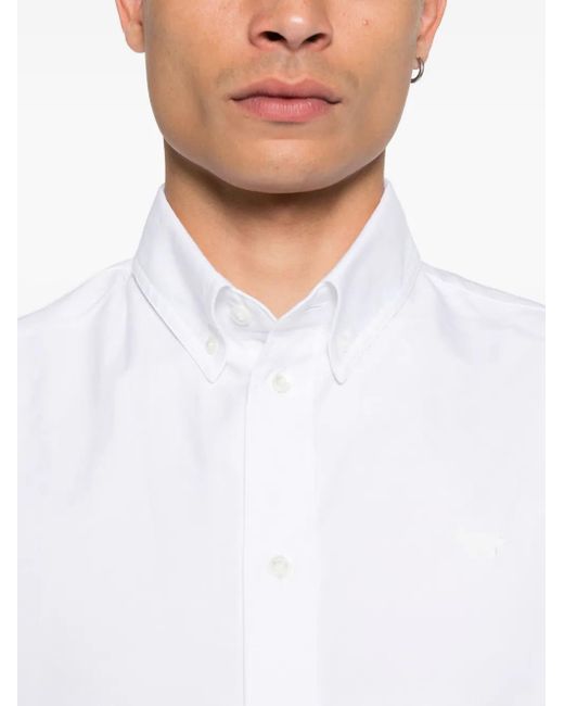 Maison Kitsuné White Cotton Shirt for men