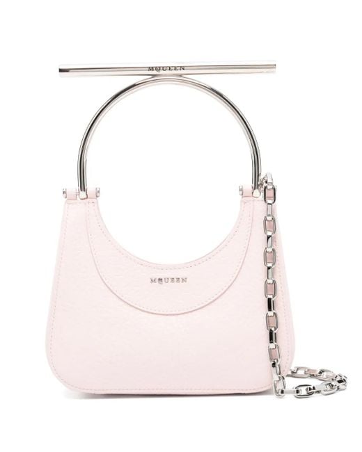Alexander McQueen Pink Mini T-Bar Tote Bag