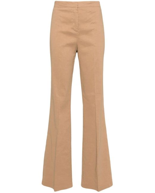 Pantalon droit à taille haute Pinko en coloris Natural