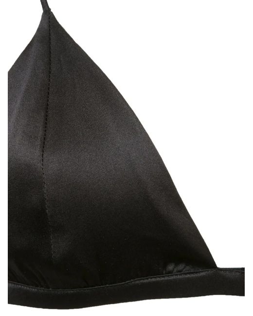 Fleur du Mal Black 'luxe' Triangle Bra