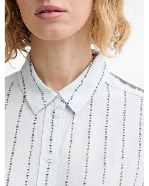 Levi's White Collared Patterned Shirt