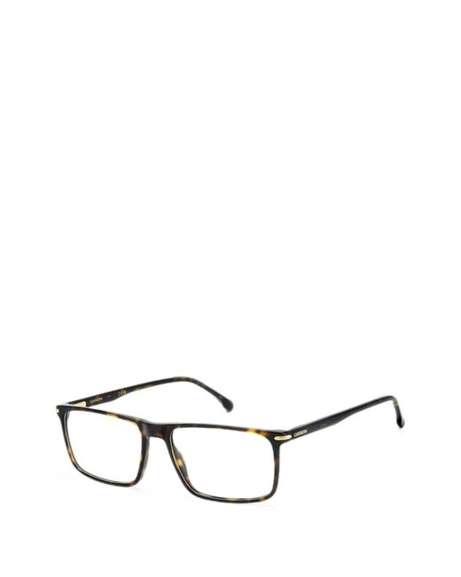 Carrera Black Tortoiseshell-Effect Rectangle-Frame Glasses for men