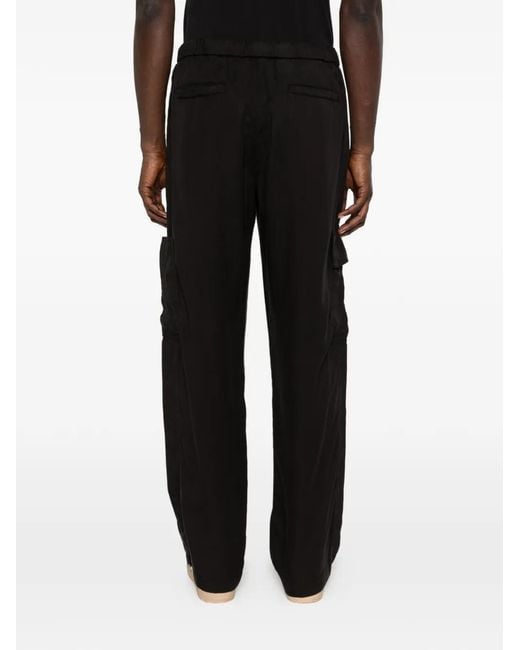 Iceberg Black Cargo-Pocket Trousers for men