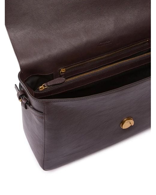 Pinko Purple Love Birds Stud-Embellished Shoulder Bag